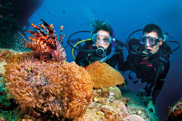 diving