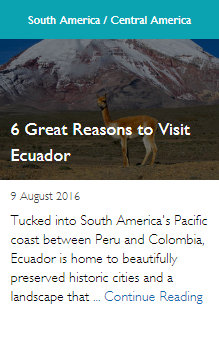 6 Great Reasons to Visit Ecuador