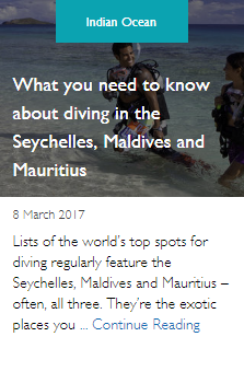 What you need to know about diving in the Seychelles, Maldives and Mauritius