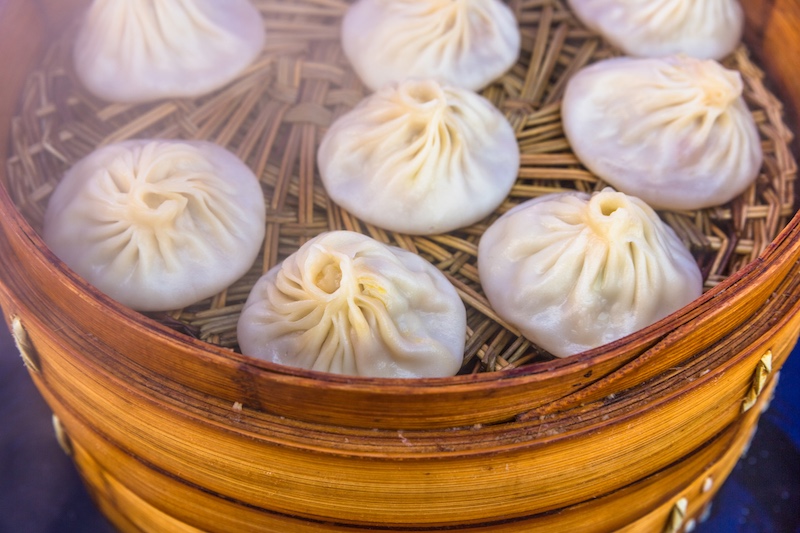 Xiao long bao dumplings are a specialty at Din Tai Fung. Xiao long bao dumplings are a specialty at Din Tai Fung.