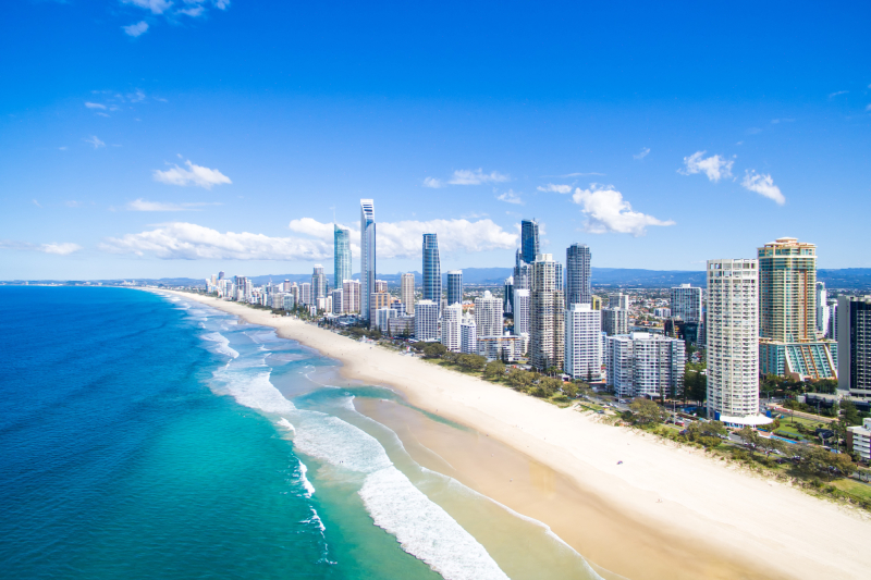 Aerial view of the Gold Coast