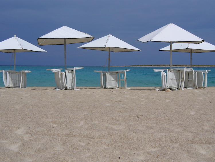 The tiny island of Elafonisos delivers the quintessential Greek white sand beach. Credit: Diana Noonan