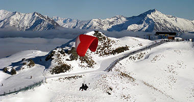 Paragliding Above Coronet Peak