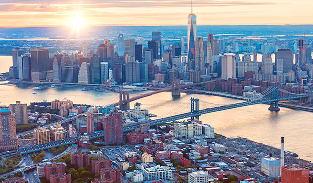 Aerial view of New York